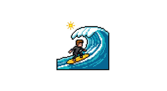 Man surfing on a wave board.