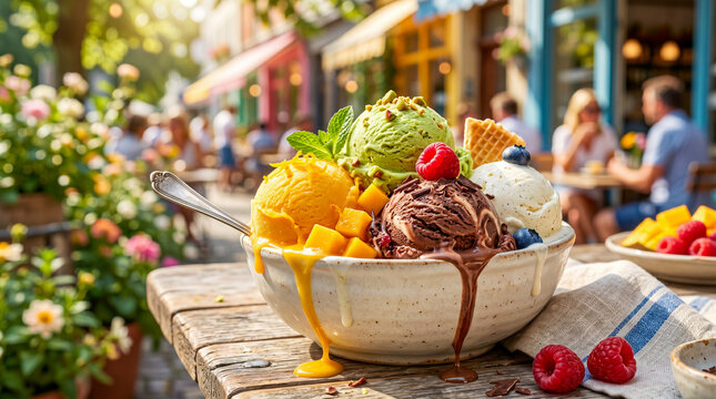 Helado refrescante representando el consumo t&iacute;pico durante los meses de verano.
