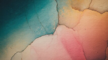 Fototapeta premium Abstract watercolor blend with smooth pastel colors and cracked paint effect