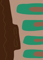 Abstract image for printing - digital painting. The picture is painted by hand on a tablet. © neurostructure