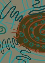 Abstract image for printing - digital painting. The picture is painted by hand on a tablet. © neurostructure