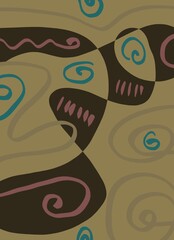 Abstract image for printing - digital painting. The picture is painted by hand on a tablet. © neurostructure