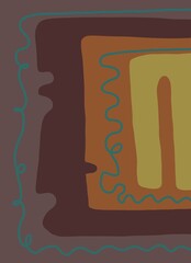 Abstract image for printing - digital painting. The picture is painted by hand on a tablet. © neurostructure