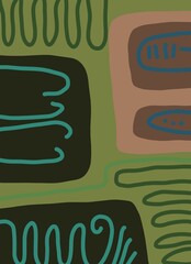 Abstract image for printing - digital painting. The picture is painted by hand on a tablet. © neurostructure