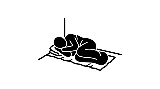 person sleeping on a mattress.
