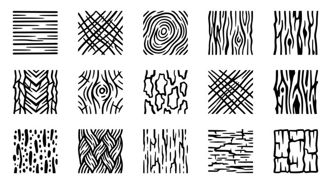 Collection of various abstract line patterns.