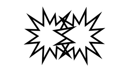 Fototapeta premium Black and white explosion graphic design.