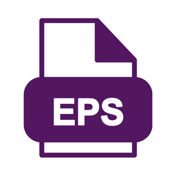 Eps file icon isolated on transparent background