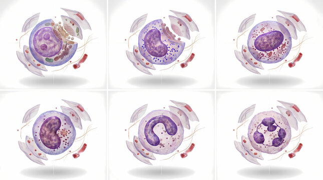 Types of White Blood Cells and Their Structures