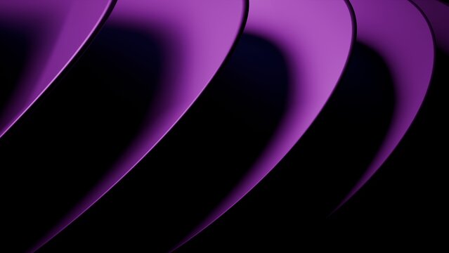Abstract Purple Curved Shapes On Black Background Modern Technology Wallpaper