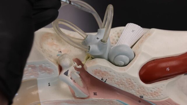 Overview Of Vestibule And Semicircular Canals On Ear Model