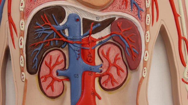 Overview Of Major Abdominal Blood Vessels On Anatomy Model
