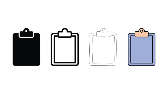 Medical clipboard healthcare form icon editable stroke vector