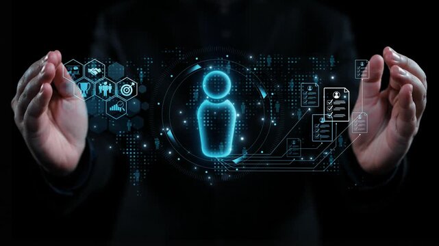 A visual representation of digital technology showcasing a glowing human silhouette. This image embodies concepts of innovation, data analytics, and future trends in business communication. Qubit