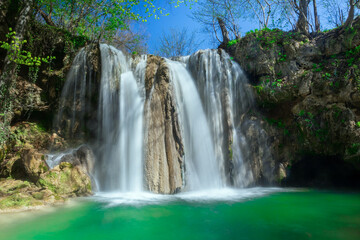 Obraz premium Blederija waterfall in eastern Serbia near the town of Brza Palanka