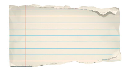 Fototapeta premium Classic School Notebook Page Background with Blue Lines and Empty Space- Vintage Lined Notebook Paper Background with Folded Corner and Copy Space