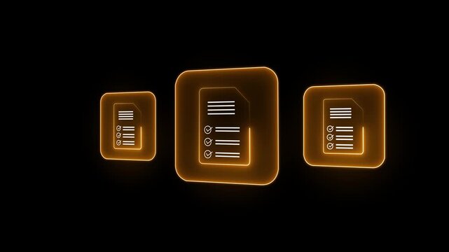Digital checklist and approval workflow showing business document concept on the transparent background. Motion graphics of process optimization, and quality verification with high efficiency.4k video