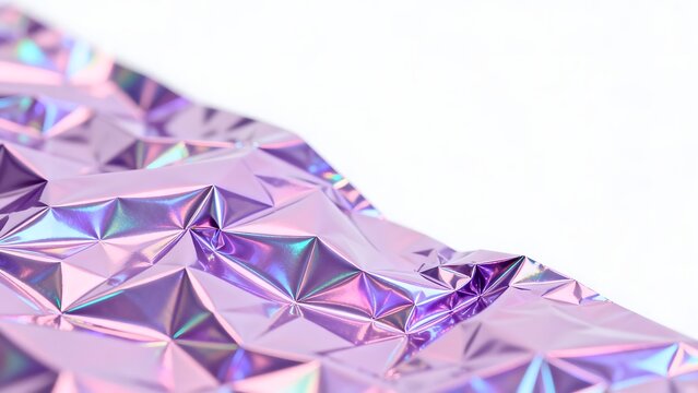Purple reflective crumpled foil