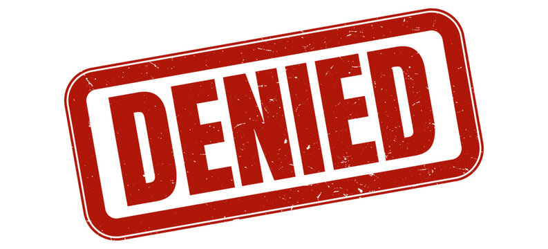 Denied Red Vector Stamp Grunge Rubber Seal Mark Element on White