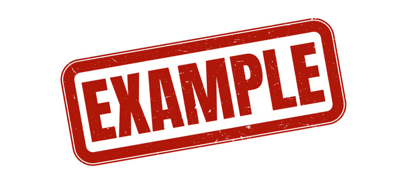 Example Red Vector Stamp Grunge Rubber Seal Mark Sample Element on White
