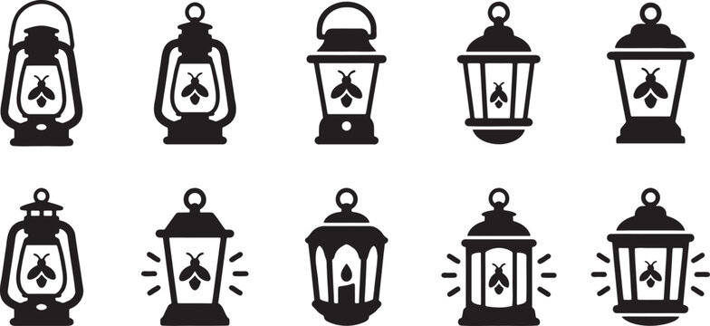 Ornate firefly lantern cages and decorative hanging light lamps