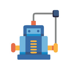 Fototapeta premium Cartoon robot illustration on black background perfect for children's designs
