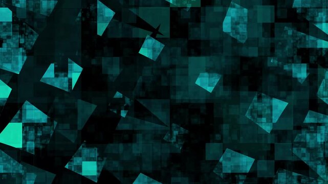 Abstract geometric pattern of teal and black squares. Creative abstract geometric pattern of teal and black squares for mosaic walls. Modern abstract geometric pattern of teal and black squares.