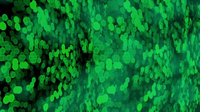 Vibrant green bubbles or spheres in dark textured background. Creative vibrant green bubbles or spheres for chemical compound mockups. Abstract vibrant green bubbles or spheres.
