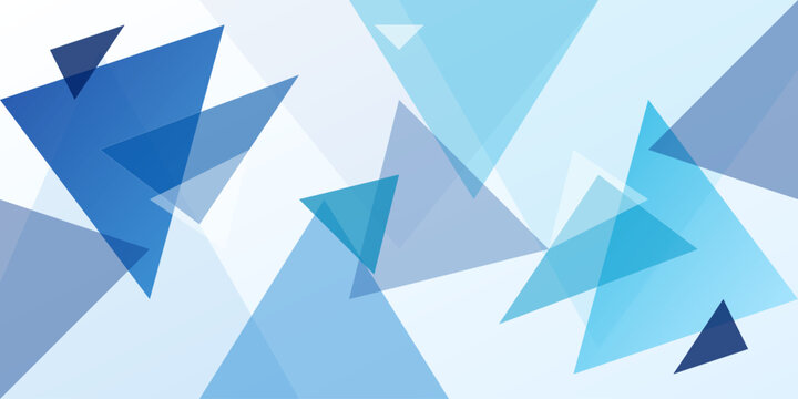 Abstract blue geometric background with overlapping triangles for modern digital design and presentations