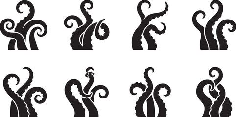 Creepy octopus tentacles reaching out from ocean deep © HM