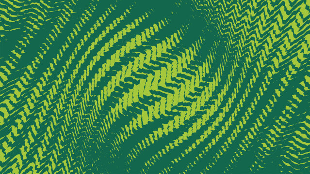 Abstract green background with wavy zigzag pattern
