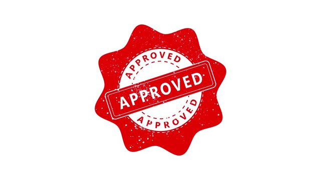 Red grunge official quality approved stamp on white background
