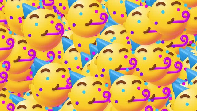 Birthday party emoji animation
