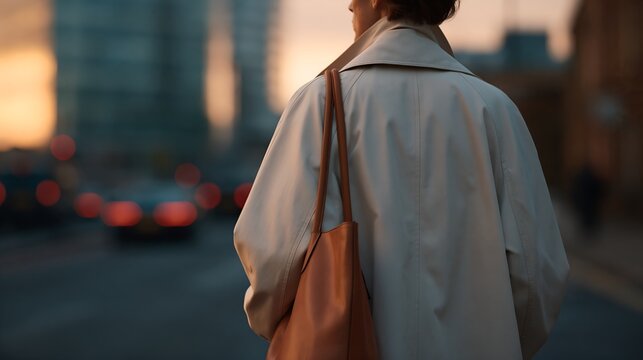 City dweller strolls alone