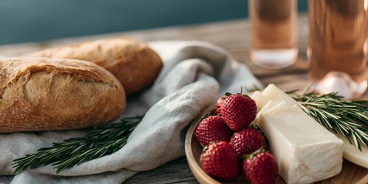 Cozy food scene with bread