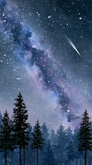 Obraz premium Night sky with Milky Way