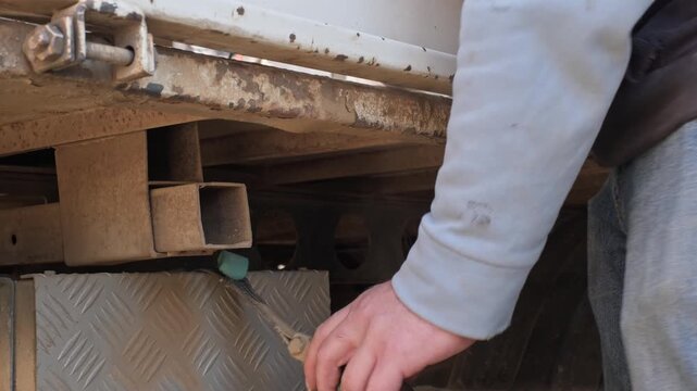 Loosening a dusty ratchet strap