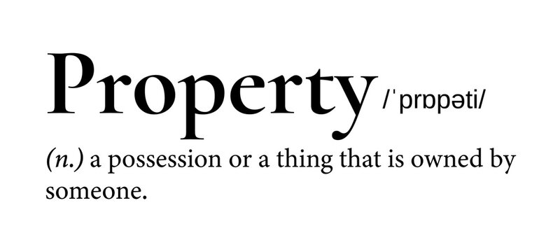Property png dictionary word sticker, transparent background