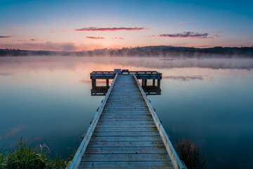 Fototapeta premium pier at sunset