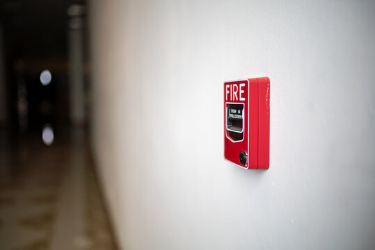 Fire Alarm Device Mounted on White Wall