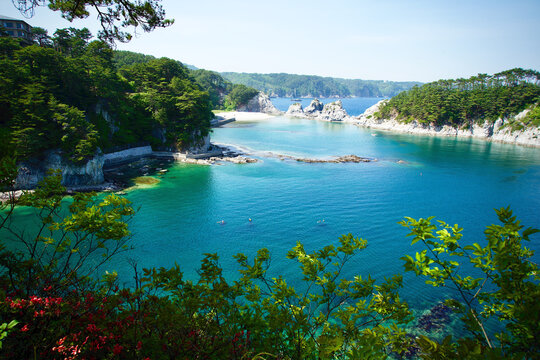 Jodogahama beach in Iwate prefecture