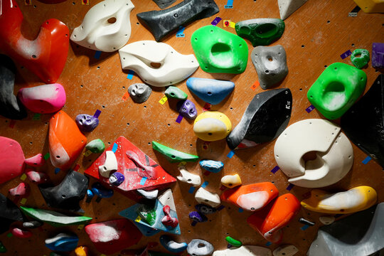 Color climbing holds from a climbing gym