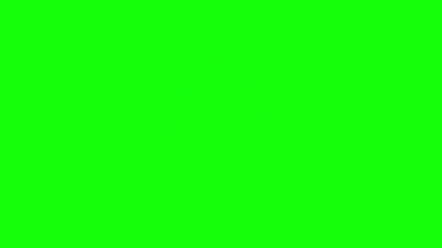 Animated Christmas icons set with gift box, magic wand and snow globe on a green screen background.