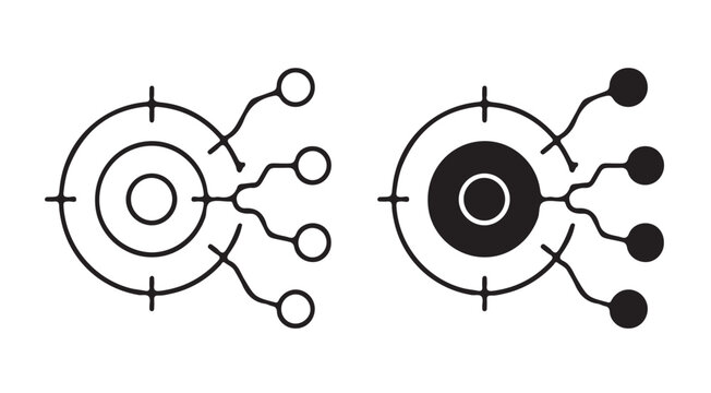 Minimal AI Recommendation Engine Line Vector Icon for Personalized Suggestion
