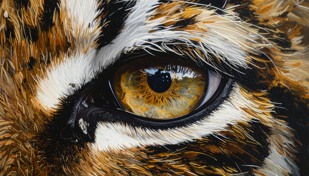 Tiger eye close up wildlife animal portrait