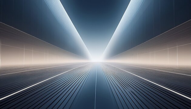 minimalist conceptual background illustrating endless possibility and future potential through vanishing lines and subtle atmospheric perspective endless business empty