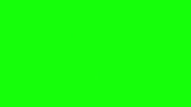 Animated traditional hanging ornaments and Chinese style lanterns on a vibrant green screen background.