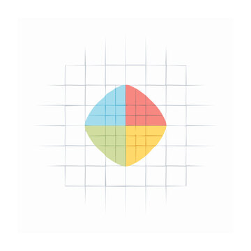 Flat color wheel gradient circle illustration