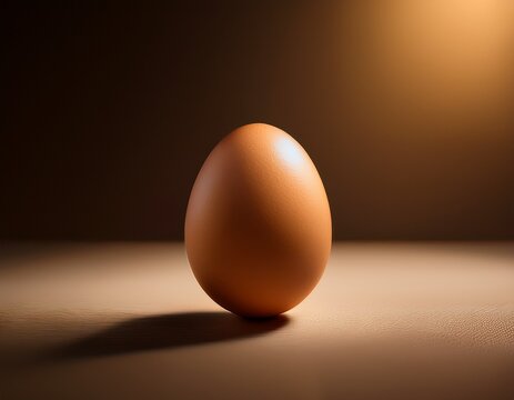 single egg sitting on a table with a light shining on it food background banner copy space
