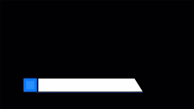 Modern blue and white lower third graphic for news broadcasting, professional title text banner template 4k video